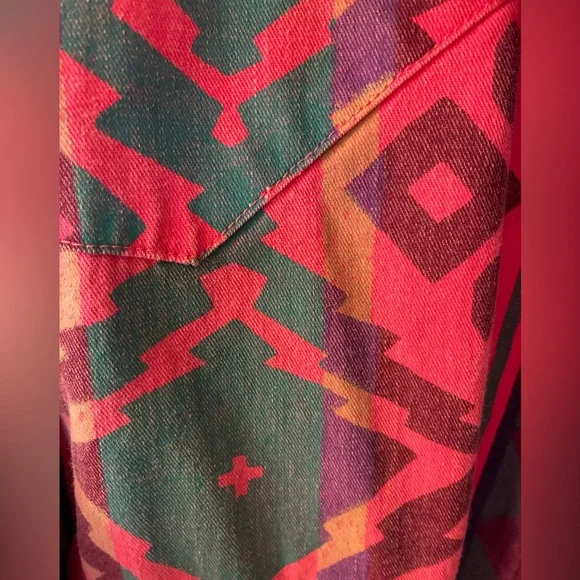 Wrangler men’s XL vintage Geometric Shirt - Picture 3 of 6